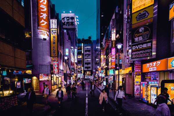 Night in Japan is getting busy